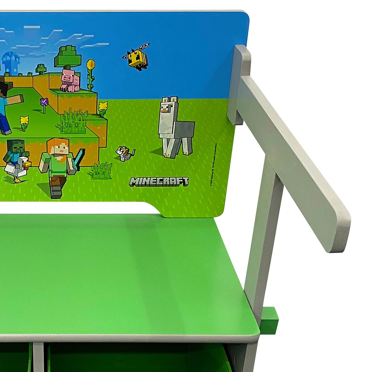 Kindersitzbank Minecraft - Multicolor, MODERN, Holzwerkstoff/Textil (65,4/60/35cm) - Minecraft