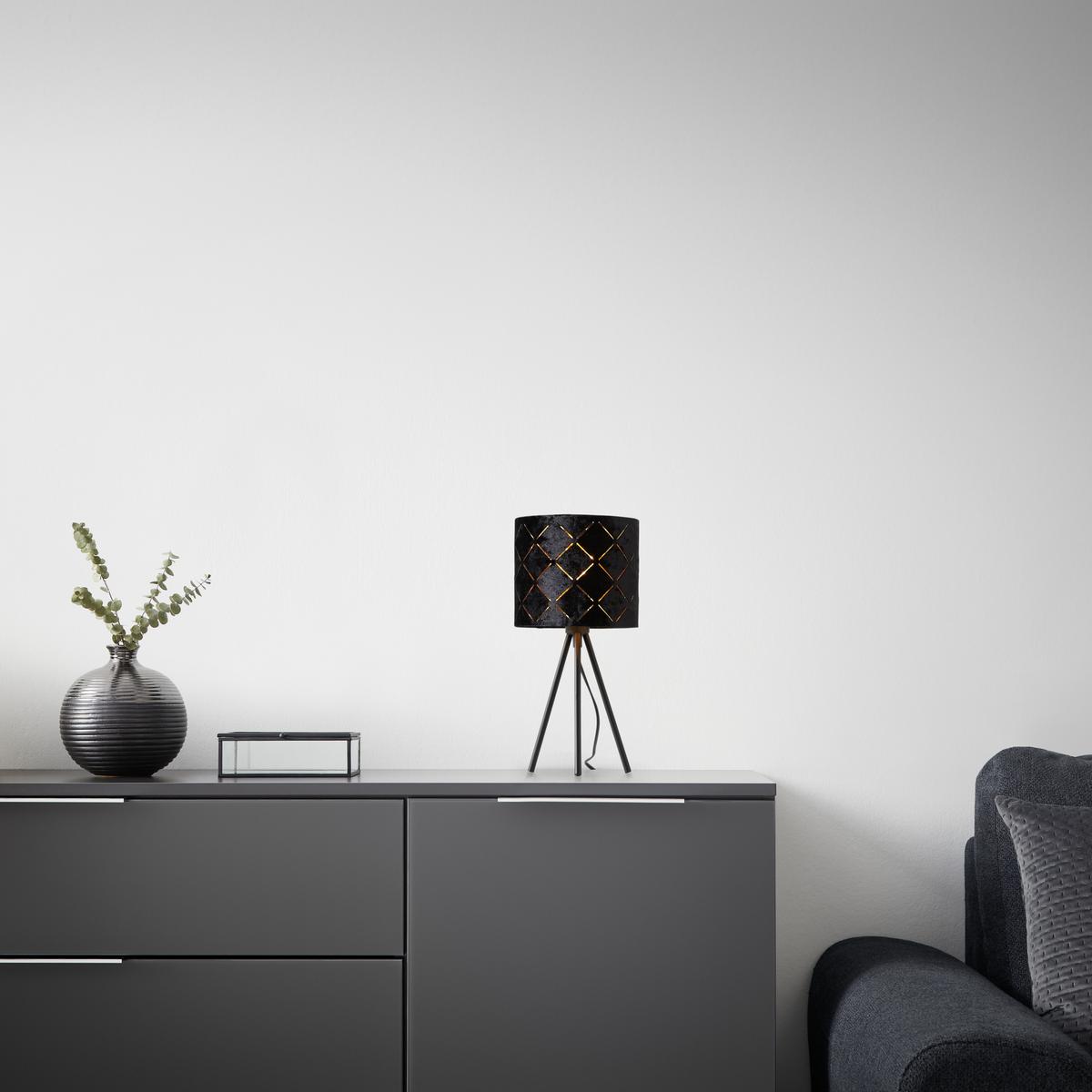 Stolová lampa Evelyn V: 35cm, 40 Watt - čierna, Lifestyle, kov (17/35cm) - Mömax