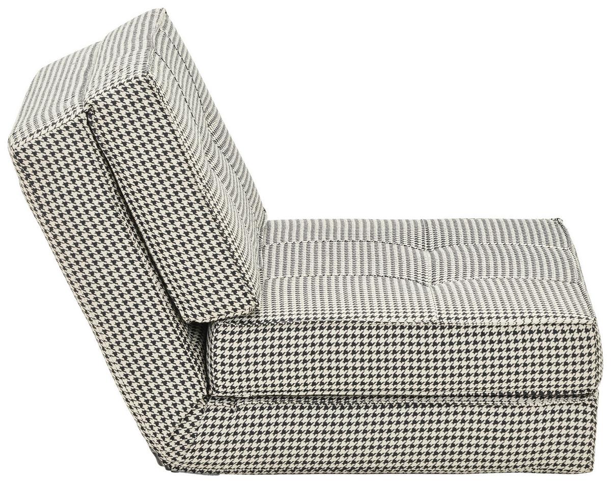 Schlafsessel Luc - Schwarz/Weiß, MODERN, Textil (74/61,5/80cm) - MID.YOU