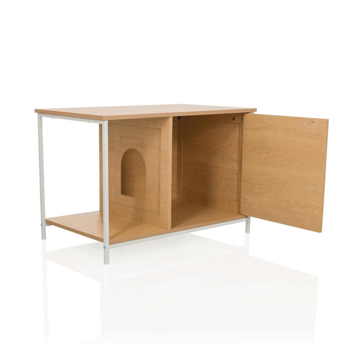 TIERHAUS Kittyhome Buchefarben B: 80cm - Buchefarben, MODERN, Holzwerkstoff (80/55/48cm) - MID.YOU