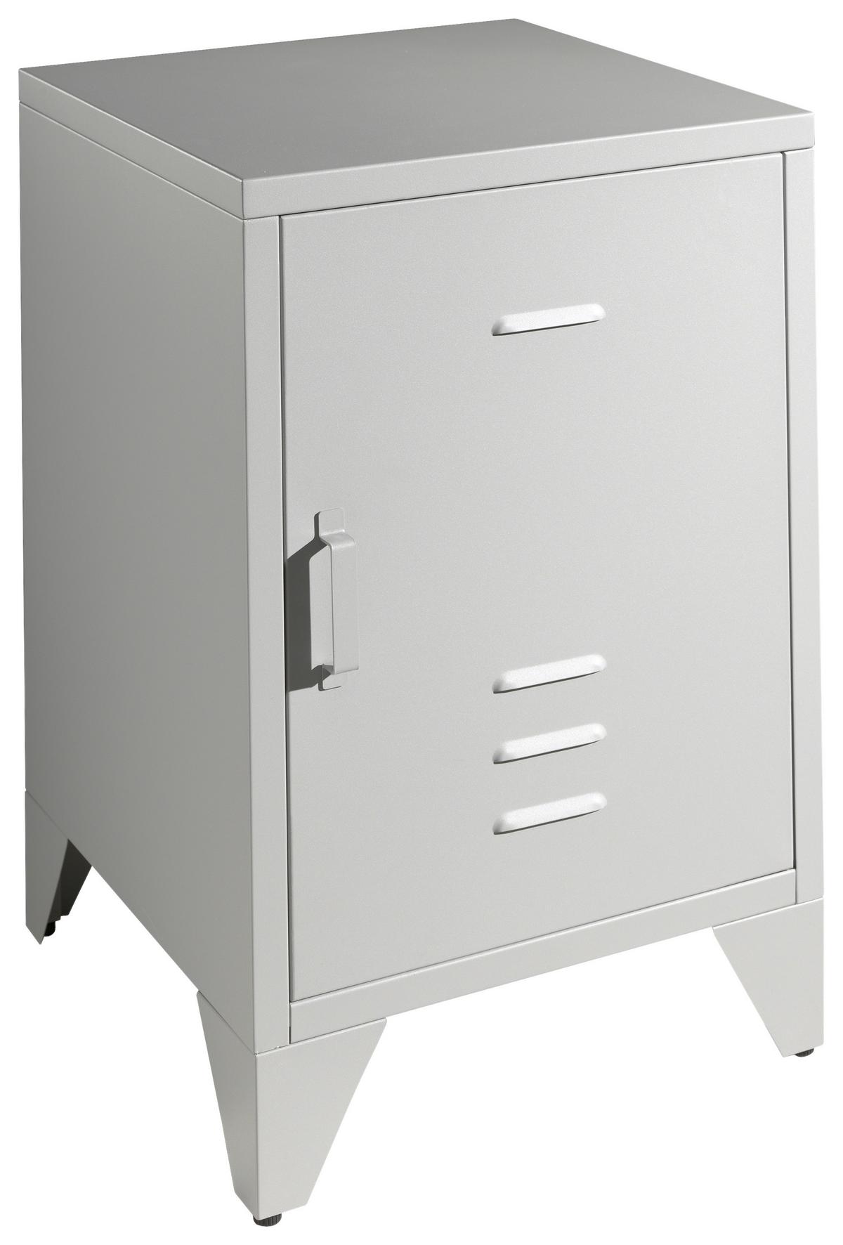 Nachtkästchen Bronxx Grau B: 40 Cm - Grau, MODERN, Metall (40/60/40cm) - Vipack