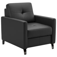 Kreslo VARESE, čierna, pravá koža - čierna, Modern, kov/koža (83/91/90cm) - James Wood