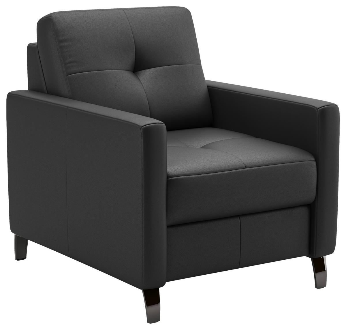 Kreslo VARESE, čierna, pravá koža - čierna, Modern, kov/koža (83/91/90cm) - James Wood