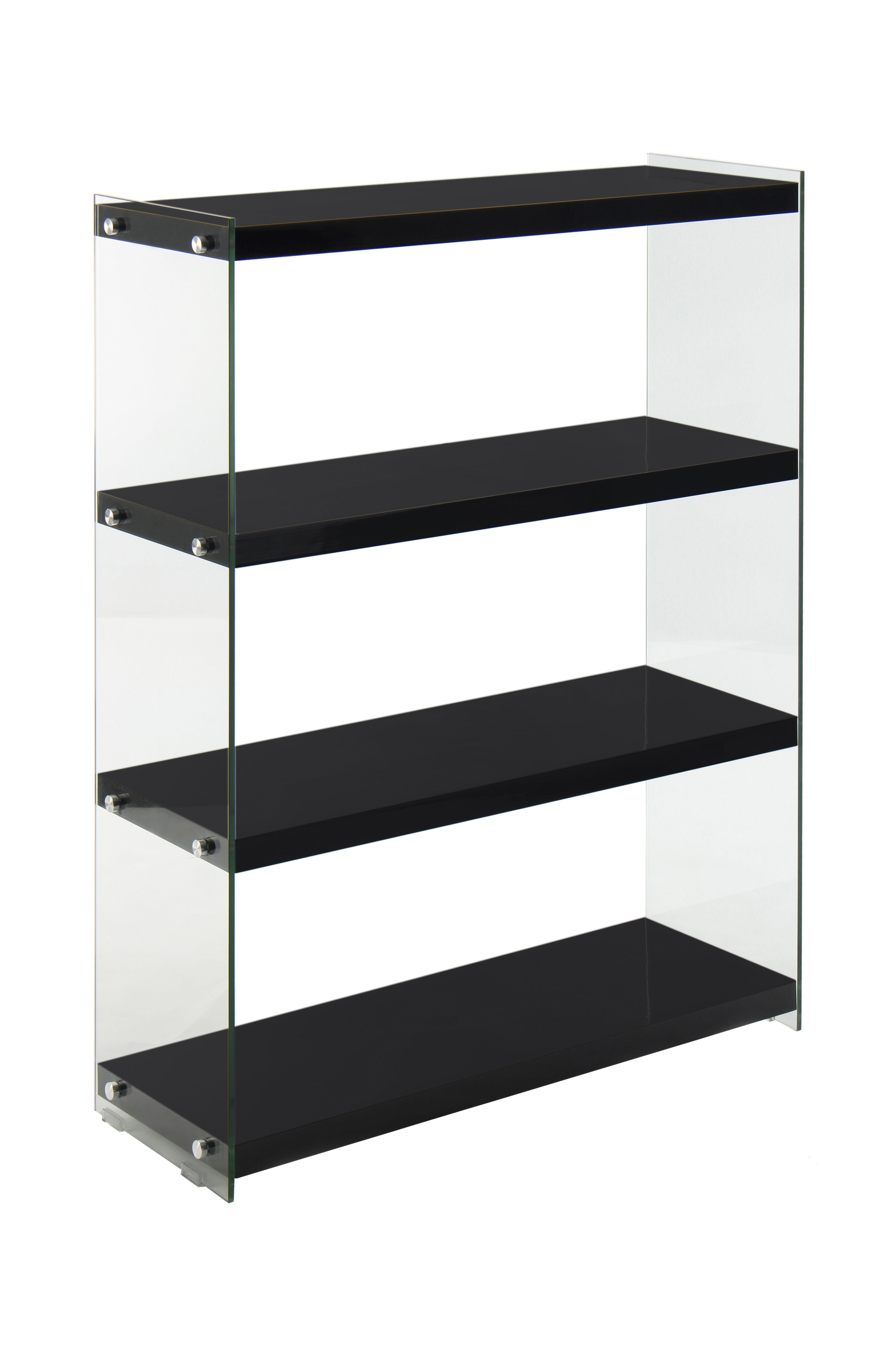 Regal Elementary B: 29,5 cm Schwarz/Glas
