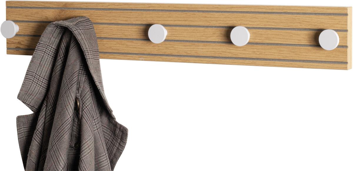 Nástěnná šatna Polar 5, š: 60 cm - barvy dubu/kašmírová, Moderní, kov/kompozitní dřevo (60/9/4cm) - Mömax