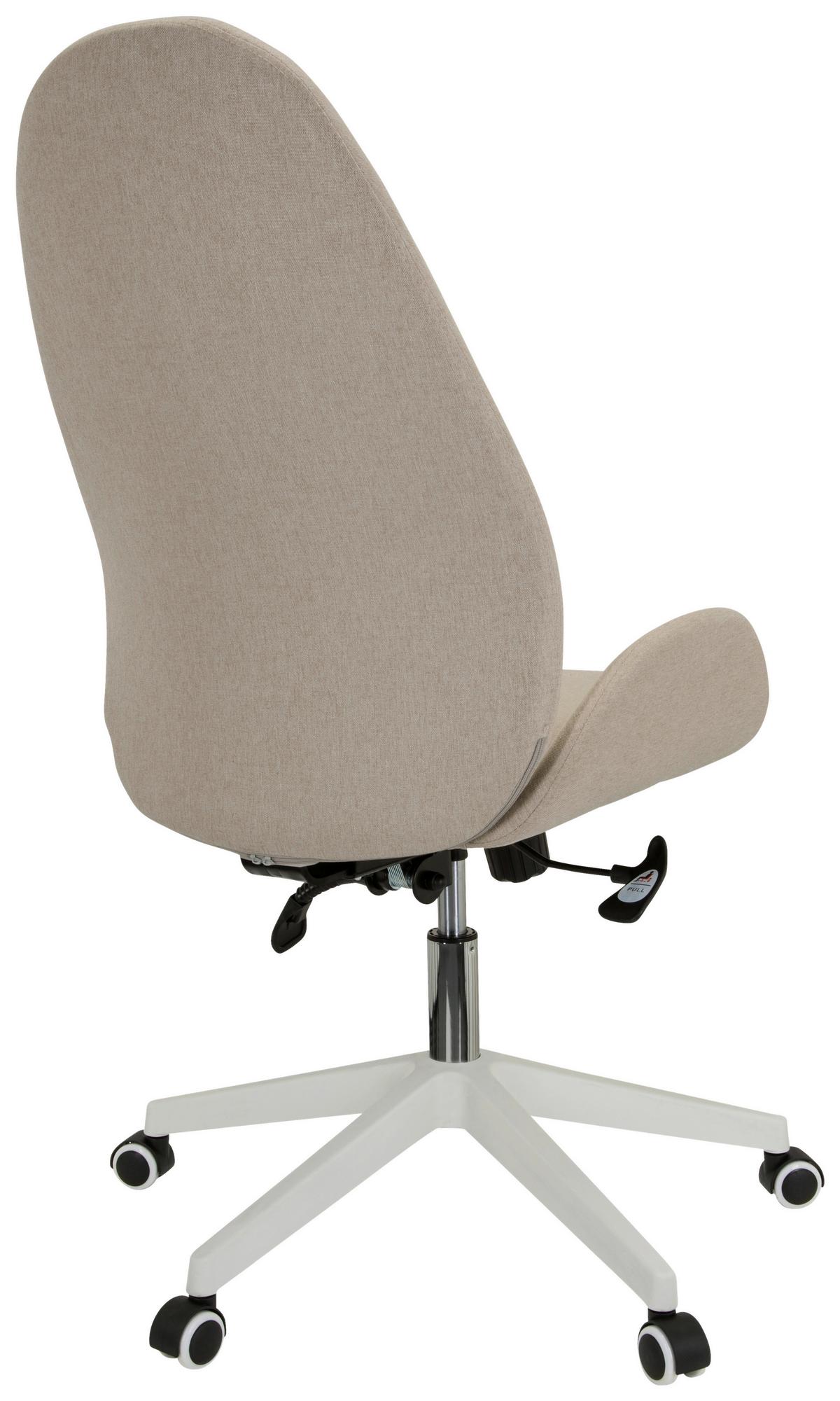Drehstuhl Avea i mit Wippfunktion Beige - Beige/Weiß, Basics, Kunststoff/Textil (56/104/58cm) - MID.YOU
