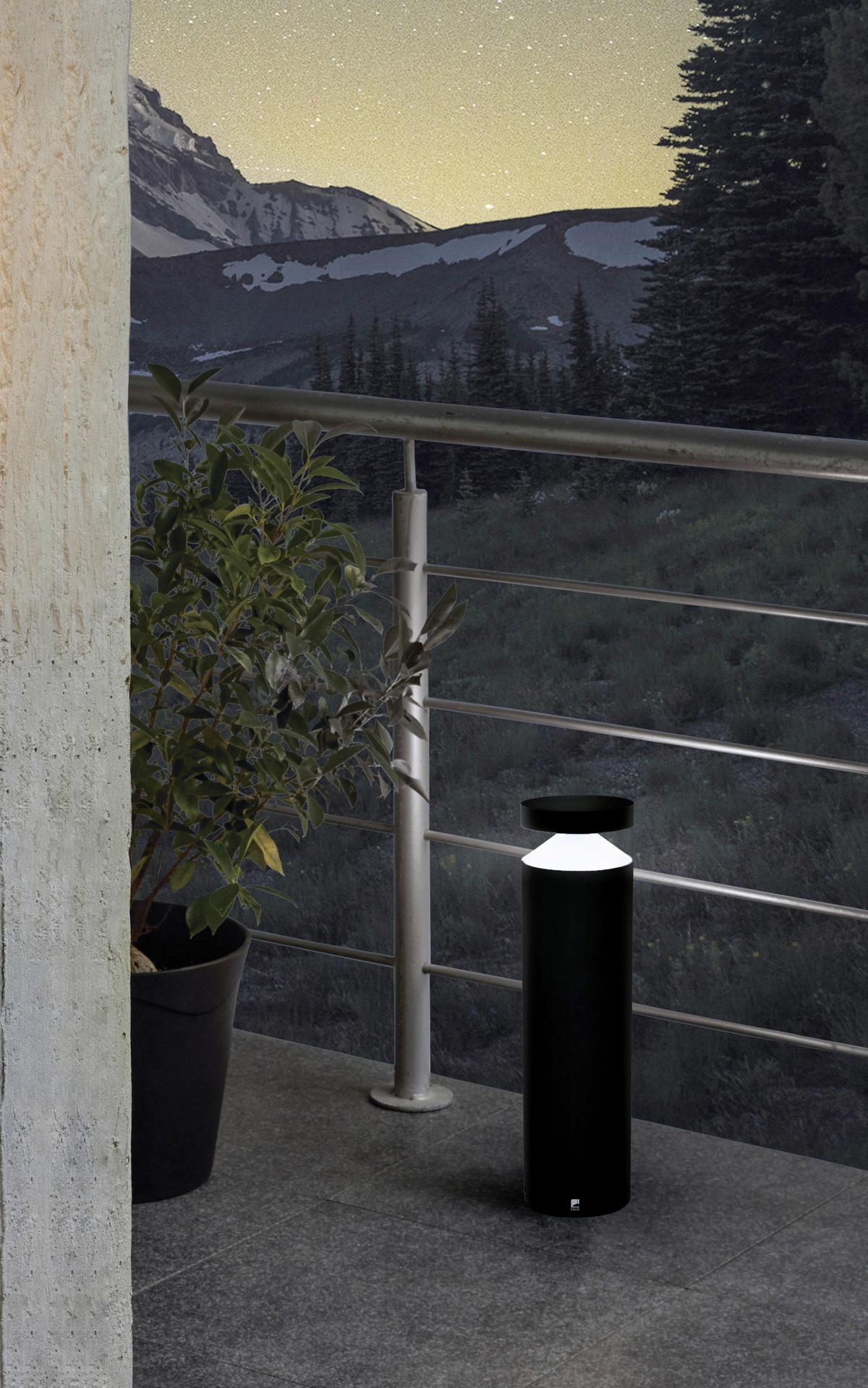 Sockelleuchte Melzo 11 Watt Aluminium/Kunststoff - Transparent/Schwarz, Design, Kunststoff/Metall (13,5/45cm) - Eglo