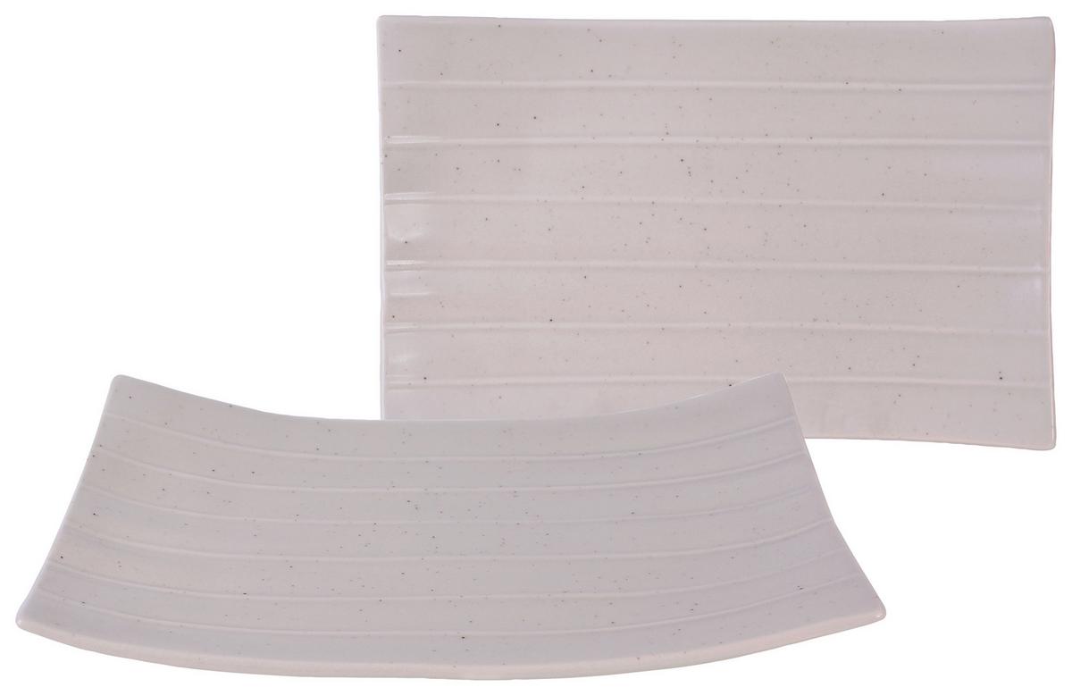 Servierschalenset Keramik Creme 2--teilig.bxh: 24x15 cm - Creme, Basics, Keramik (24/15cm) - Creatable