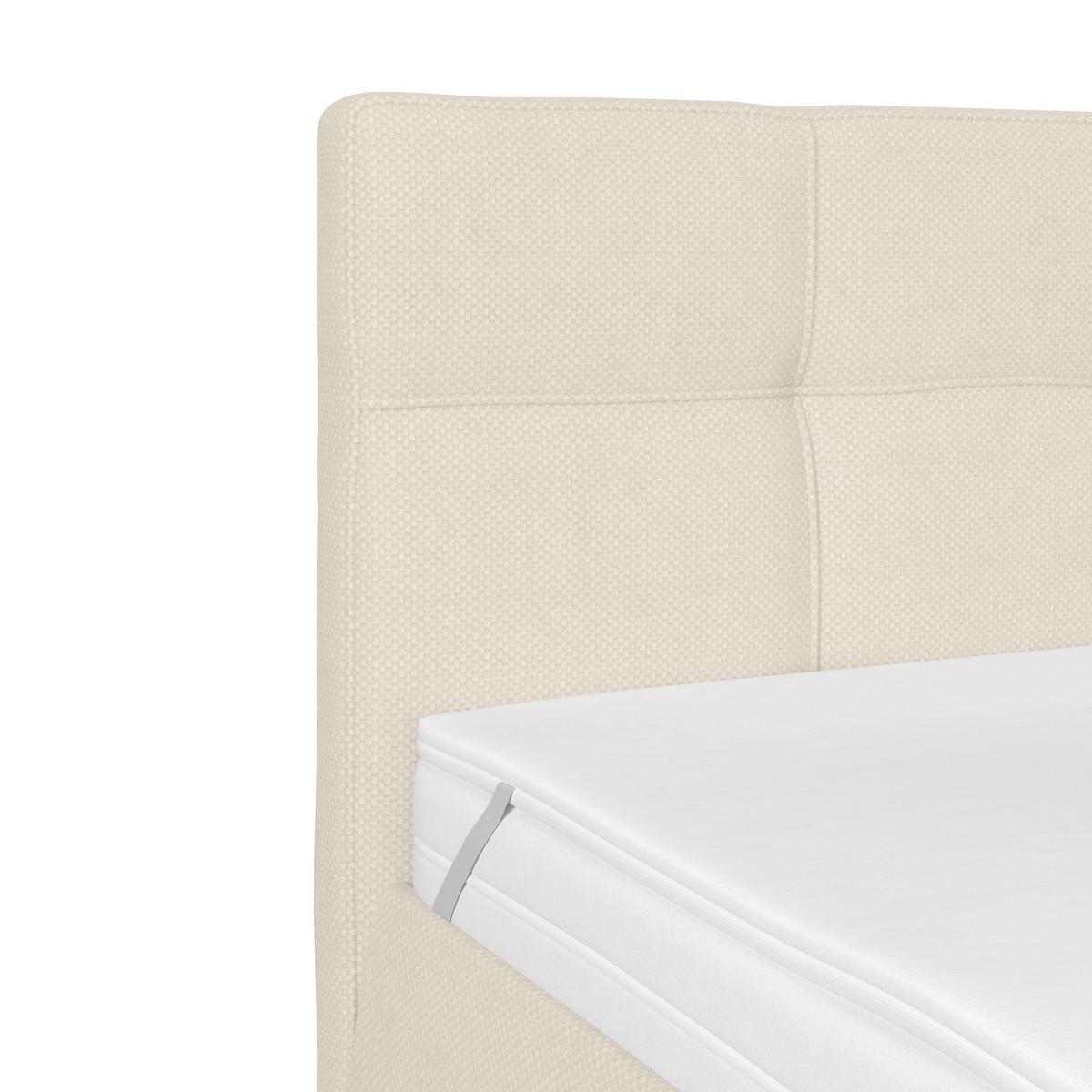 Polsterbett Zeni 140 - Beige/Schwarz, KONVENTIONELL, Holz/Textil (140/200cm)