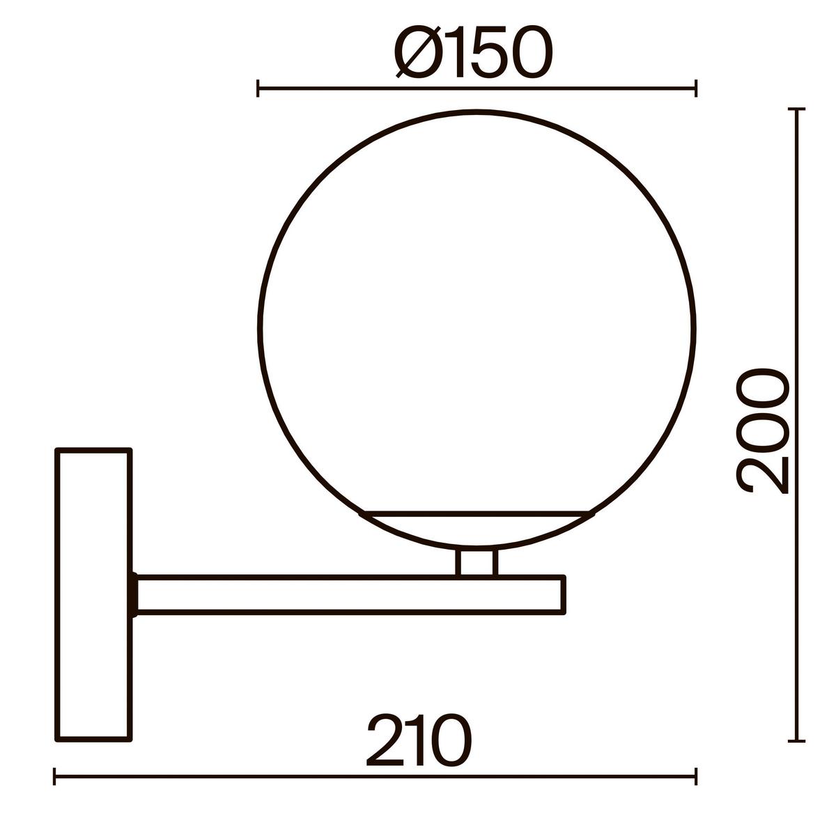 Wandleuchte Marble - Messingfarben, Trend, Glas/Metall (21/20/21cm) - MAYTONI