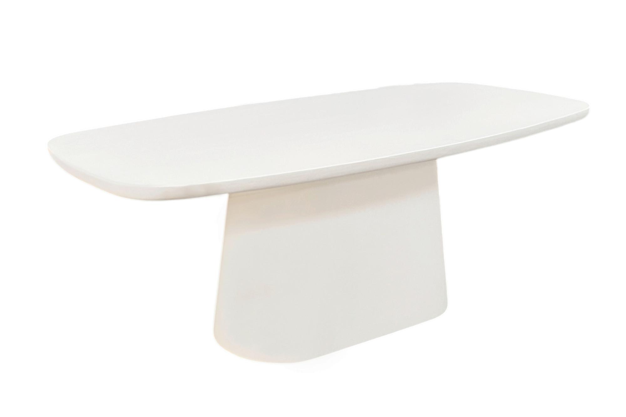ESSTISCH Weiß L: 200cm - Weiß, MODERN, Holzwerkstoff/Stein (200/100/76cm) - MID.YOU