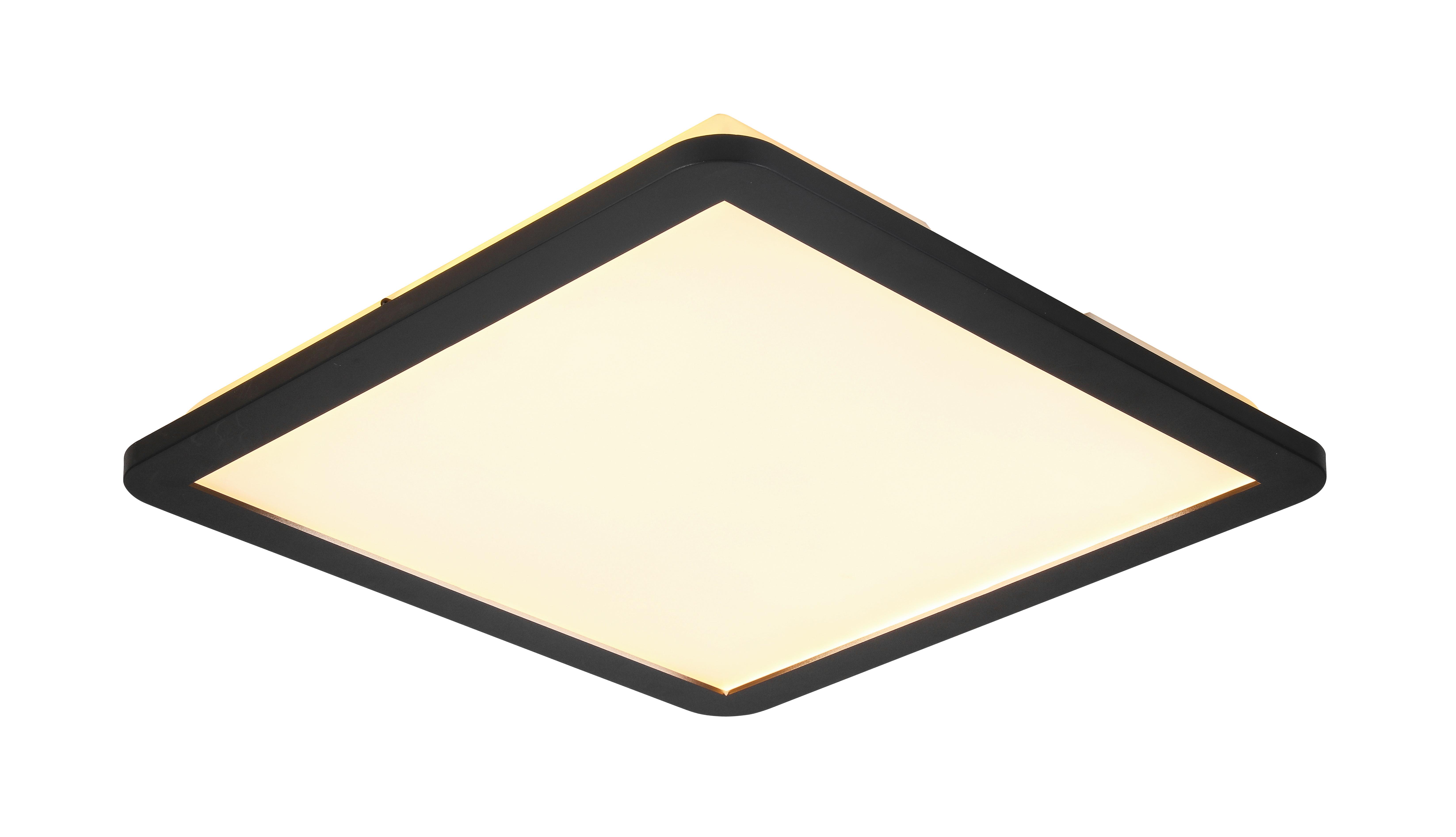 STROPNÉ LED SVIETIDLO OCATVIO - čierna/biela, Modern, plast (40/40cm) - Premium Living