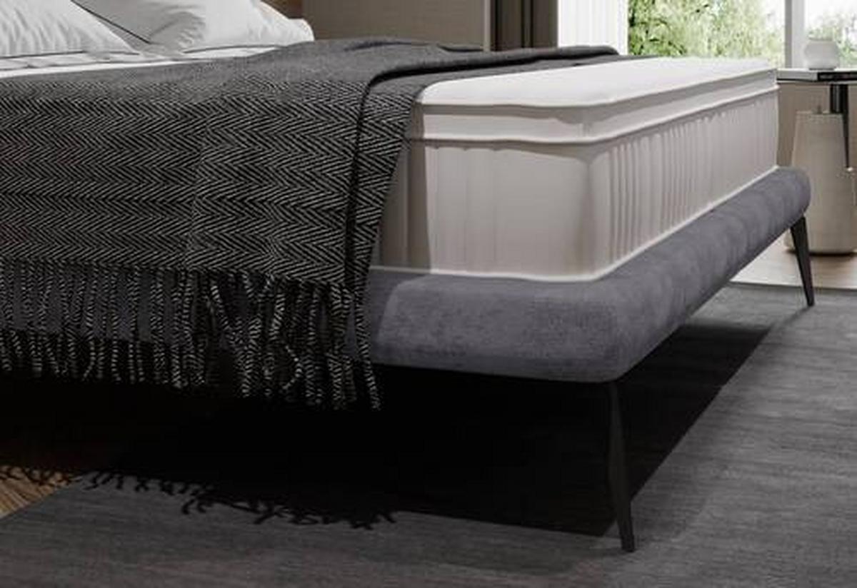 Polsterbett Tessina Sorisso - Graubraun/Schwarz, MODERN, Textil (180/200cm) - Livetastic