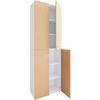 Aktenschrank Lona Weiß/Buche Dekor B: 70 cm - Buchefarben/Weiß, Design, Holzwerkstoff (70/220/39cm) - MID.YOU