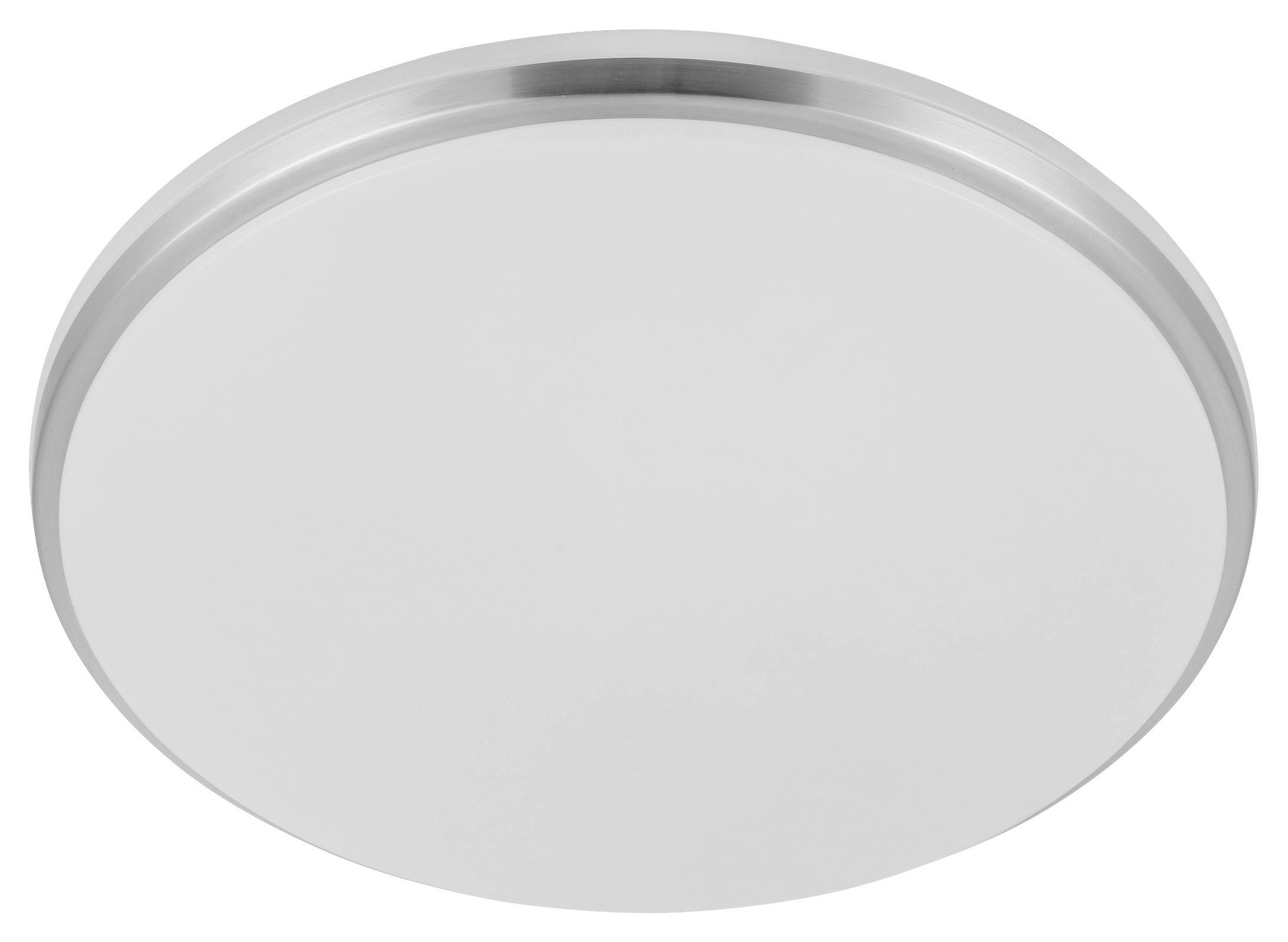 LED-Deckenleuchte Marunella Ø 34 cm - Weiß/Nickelfarben, Basics, Kunststoff/Metall (34/6,5cm)