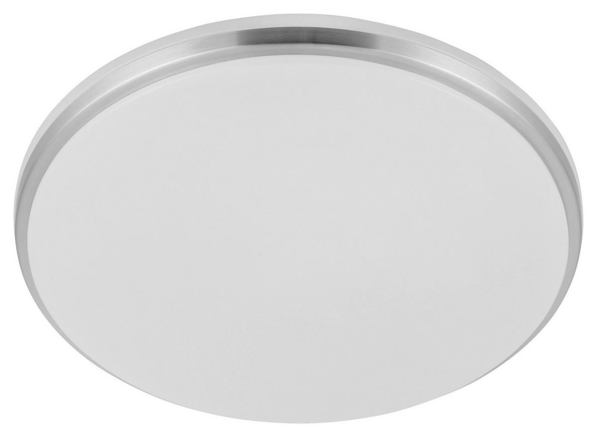 LED-Deckenleuchte Marunella Ø 34 cm - Weiß/Nickelfarben, Basics, Kunststoff/Metall (34/6,5cm)