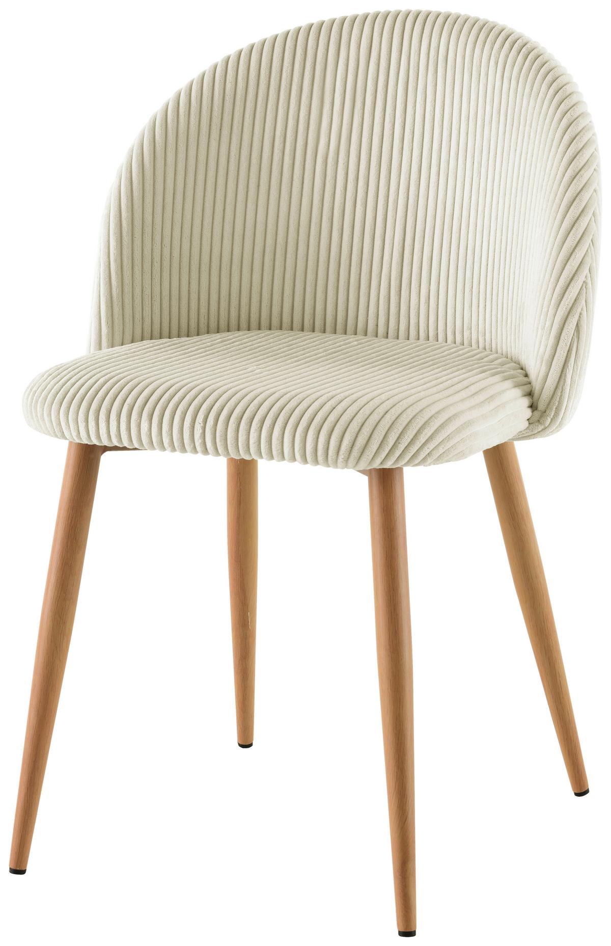 Stuhl-Set Emilio - Eichefarben/Beige, LIFESTYLE, Holz/Textil (51/78/52cm) - Livetastic