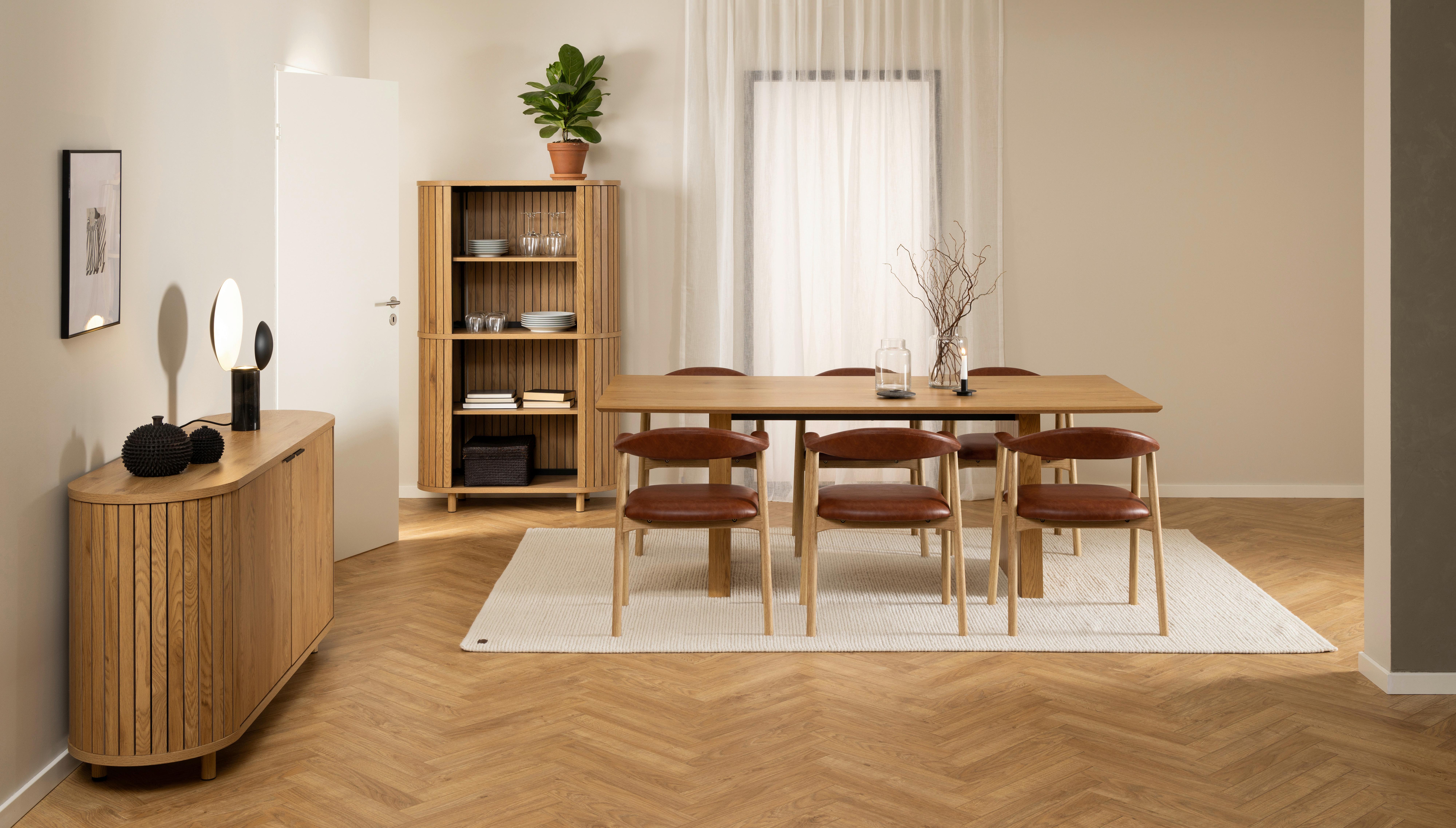 Jedálenský stôl COLIMA 210x100 - farba duba, Design, kompozitné drevo/plast (210/75/100cm) - MID.YOU