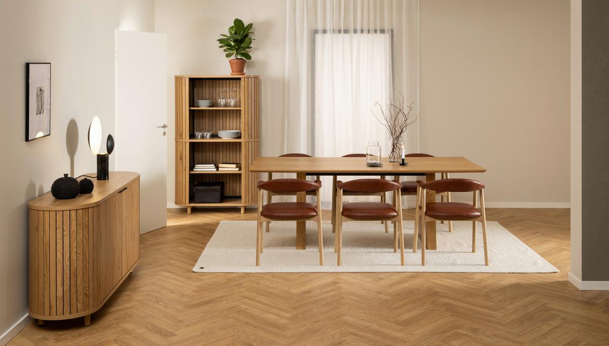 Jedálenský stôl COLIMA 210x100 - farba duba, Design, kompozitné drevo/plast (210/75/100cm) - MID.YOU