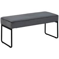 Lavice XENIA šedá - černá/tmavě šedá, Moderní, kov/textil (95/46/38cm) - MID.YOU