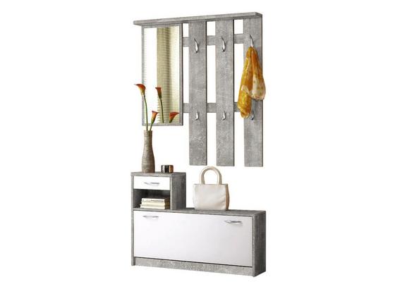 Garderobe Vera B: 100 cm Grau / Weiß - Weiß/Grau, KONVENTIONELL, Holzwerkstoff (100/191/25cm) - Livetastic Garderobe Vera B: 100 cm Grau / Weiß - Weiß/Grau, KONVENTIONELL, Holzwerkstoff (100/191/25cm) - Livetastic