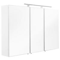 SPIEGELSCHRANK Weiß B: 110cm - Weiß, Basics, Glas/Holzwerkstoff (110/68/16cm) - MID.YOU