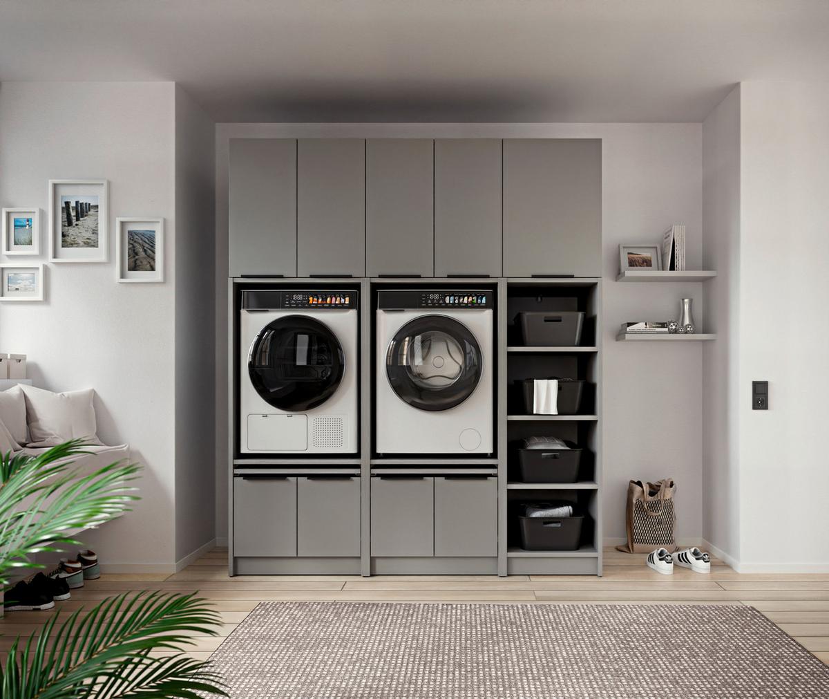 NÁSTAVEC NA SKŘÍŇ TIDY HERO - šedá/černá, Basics, kov/kompozitní dřevo (70/70/68cm) - P & B