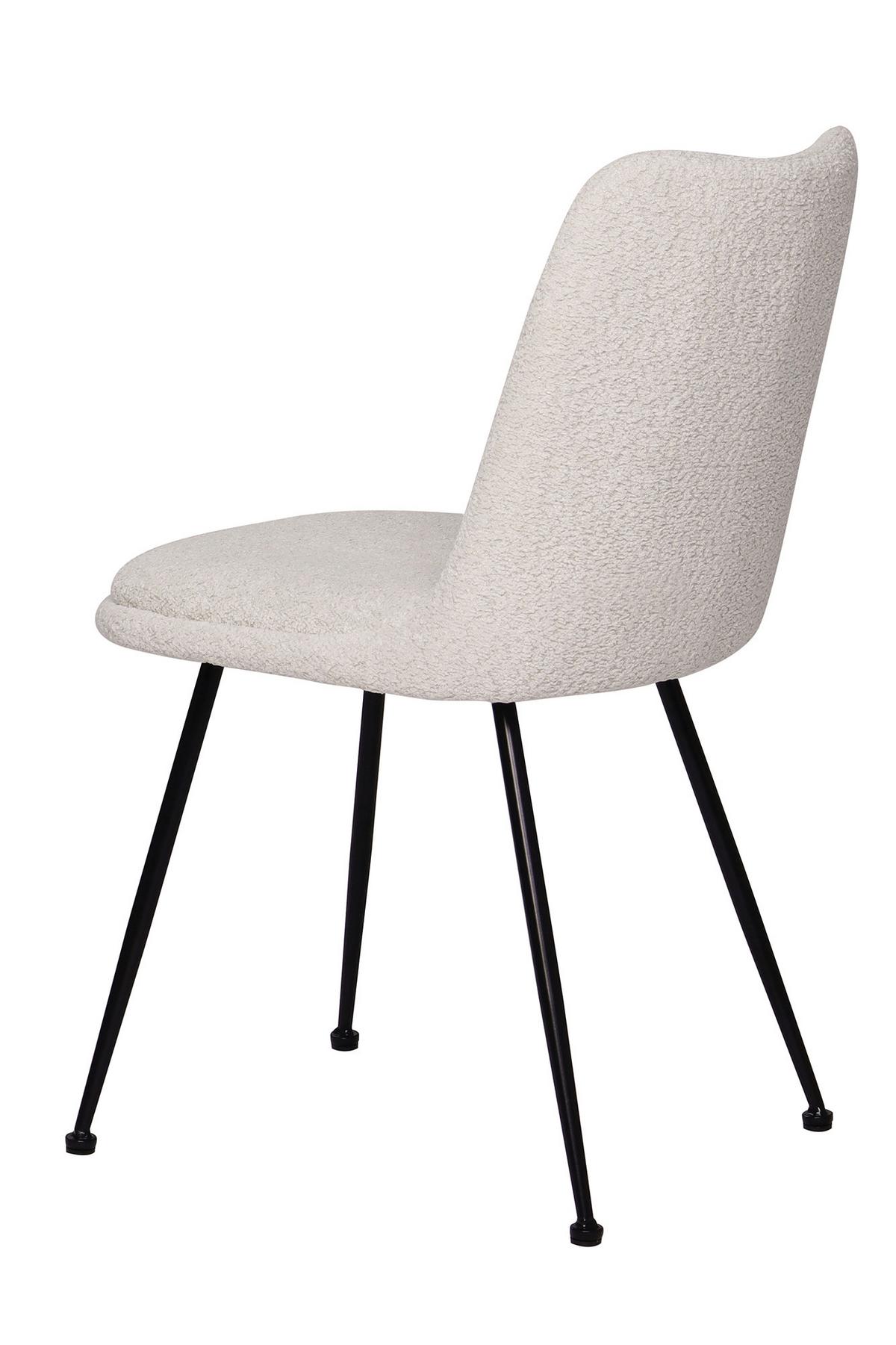 STUHL-SET Schwarz/Weiß 2-teilig - Schwarz/Weiß, MODERN, Textil/Metall (58,5/83/46cm) - MID.YOU