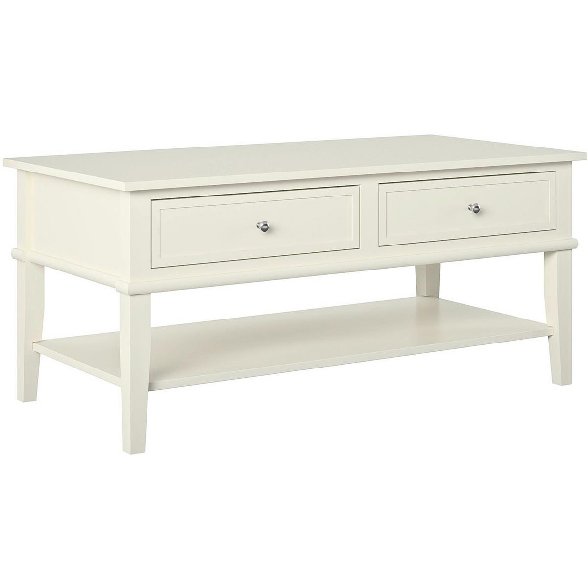 Couchtisch Franklin Weiß B: 103 cm - Weiß, Design, Holzwerkstoff (103/46/52cm) - MID.YOU