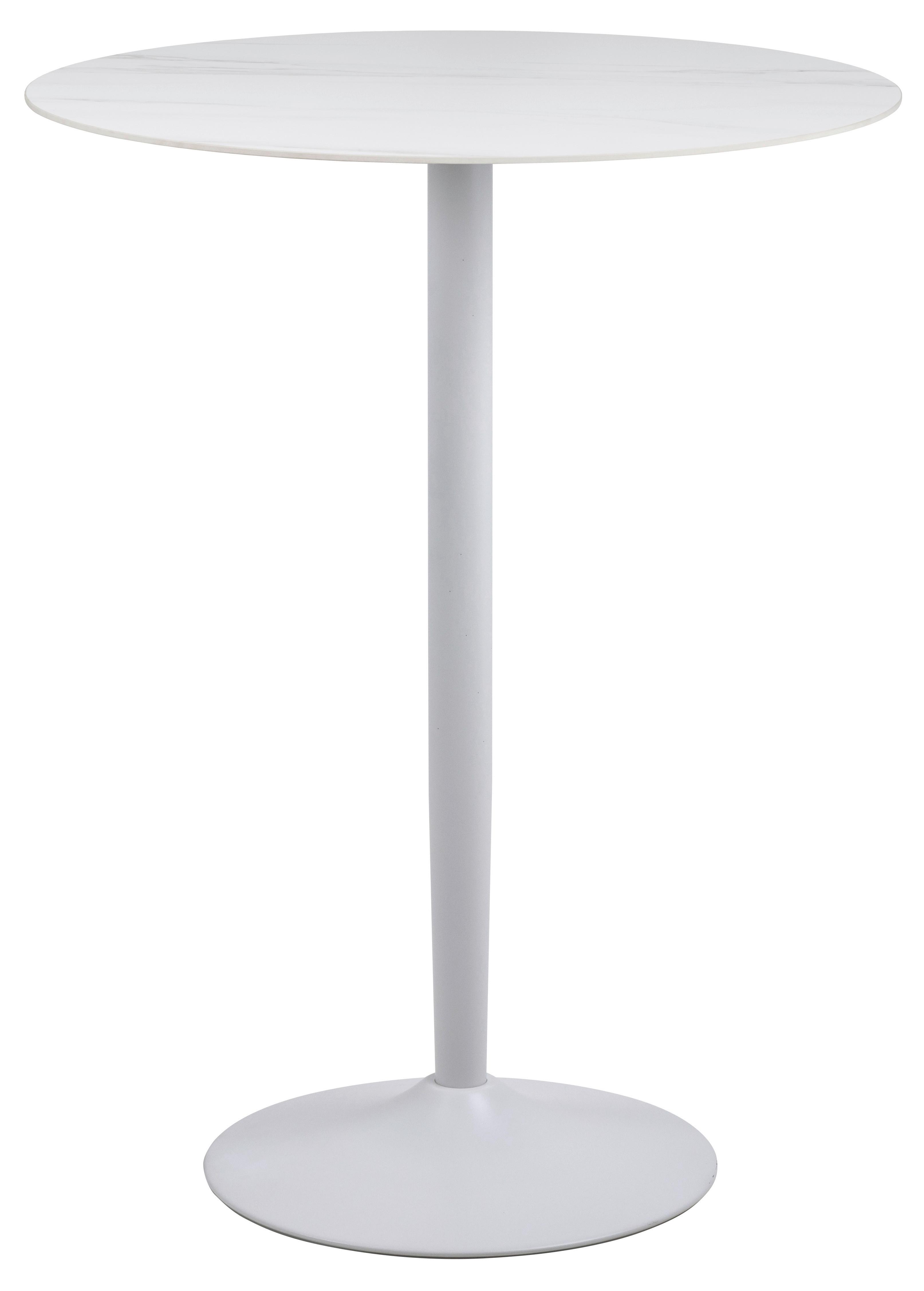 Barový stůl MALTA 80 - bílá, Basics, kov/keramika (80/80/105cm) - MID.YOU