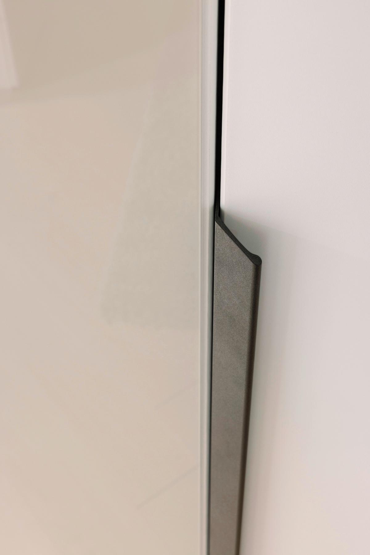 Drehtürenschrank Artemix 181 cm Weiß/Champagnerfarben - Champagner/Weiß, MODERN, Glas/Holzwerkstoff (181/210/54cm) - Rauch Möbel