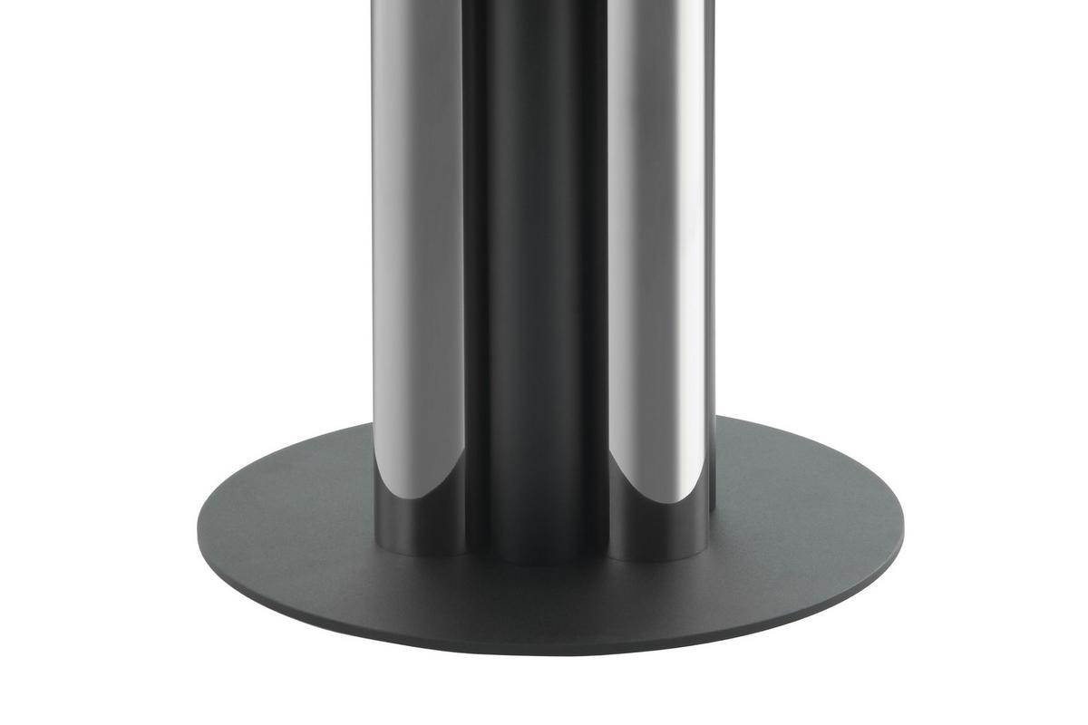 Beistelltisch Mit Glasplatte Rund Ontario, Klar/silber - Silberfarben, MODERN, Glas/Metall (46/46/52cm) - Kayoom