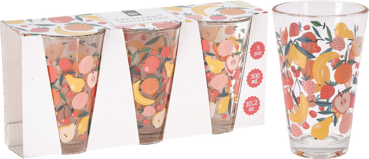 Pohárkészlet Fruits - Üveg (300ml)