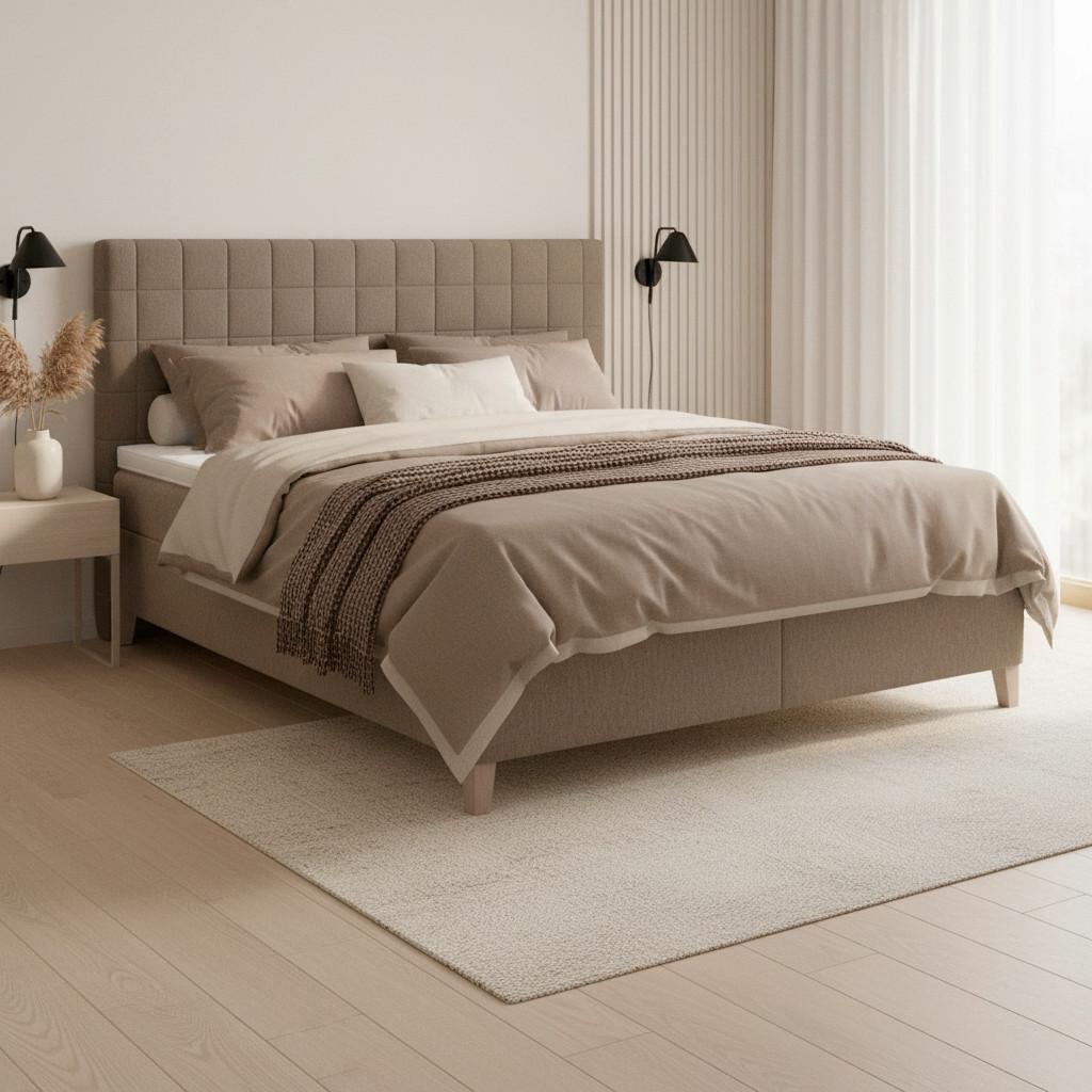 Fotografia produktu: Boxspringová posteľ OLIVIA 180x200, s topperom, hnedá