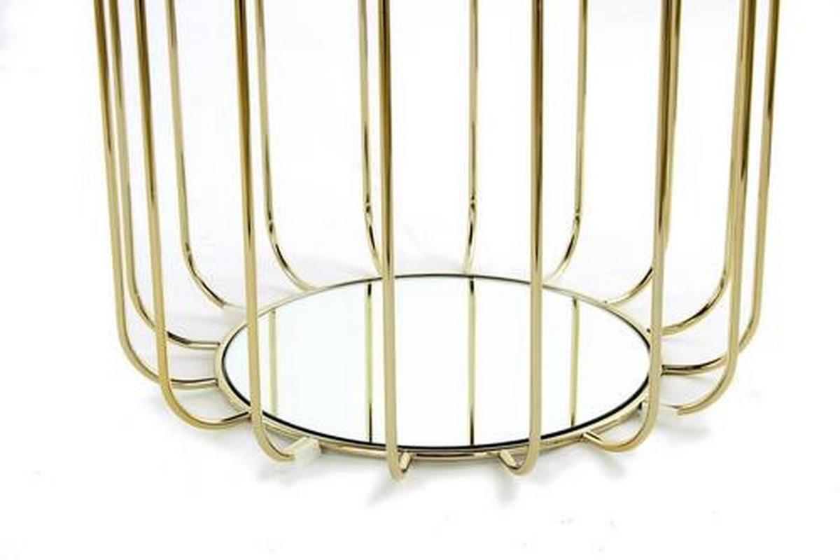 Beistelltisch/Pouf 2 in 1 Comfortable Gold/Türkis - Türkis/Goldfarben, Basics, Glas/Holzwerkstoff (50/45/50cm) - Kayoom