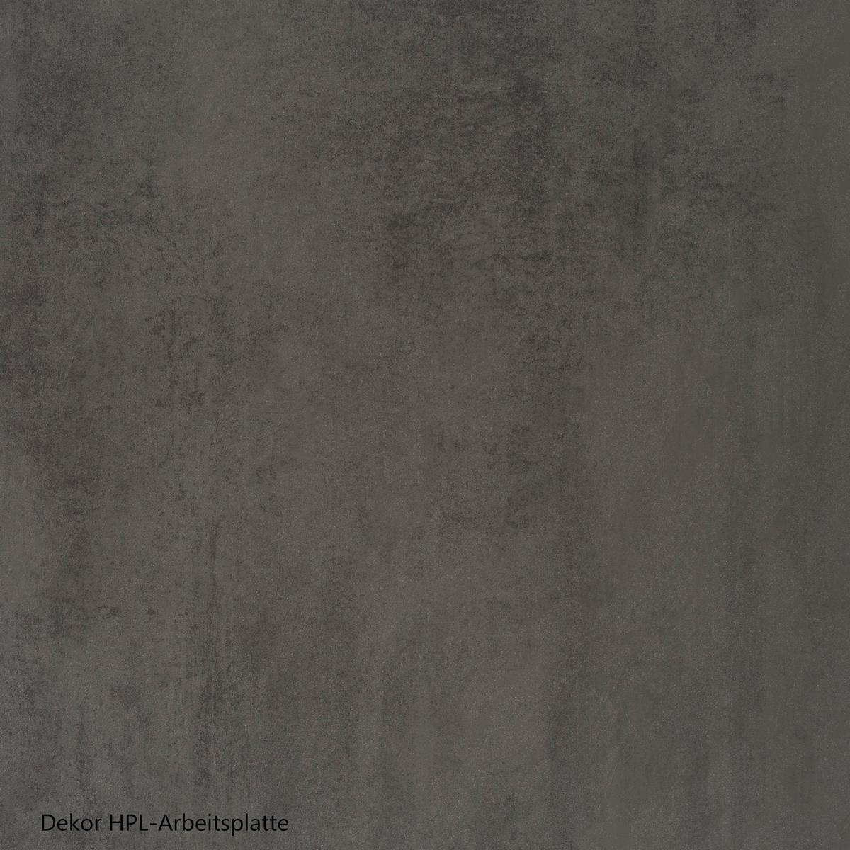 Küchenzeile Turin Ohne Geräte B: 330 Cm Graphit/eiche Dekor - Eiche Wotan/Graphitfarben, Design, Holzwerkstoff (330cm) - Held