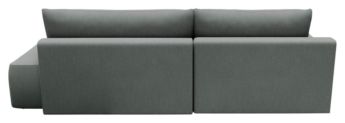 Eckschlafsofa Prag, Grau S: 167x253 cm - Schwarz/Grau, MODERN, Textil (167/253cm) - Trendmanufaktur