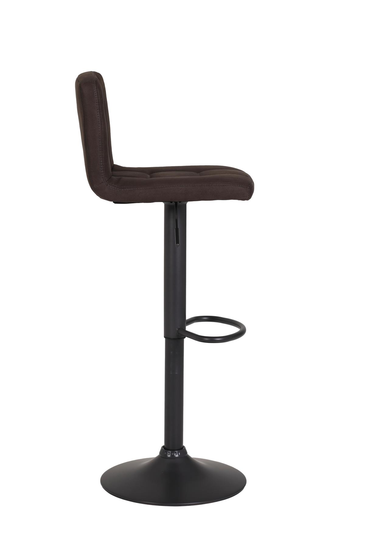 Barhocker-Set höhenverstellbar + Lehne Amanda I Schlammfarben - Schlammfarben/Dunkelgrau, MODERN, Textil/Metall (40/85/48cm) - MID.YOU