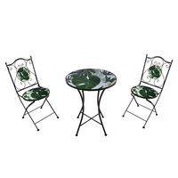 Gartenset Amelie Tropical Grün - Schwarz/Weiß, Basics, Keramik/Metall (60/75cm) - Ambia Garden