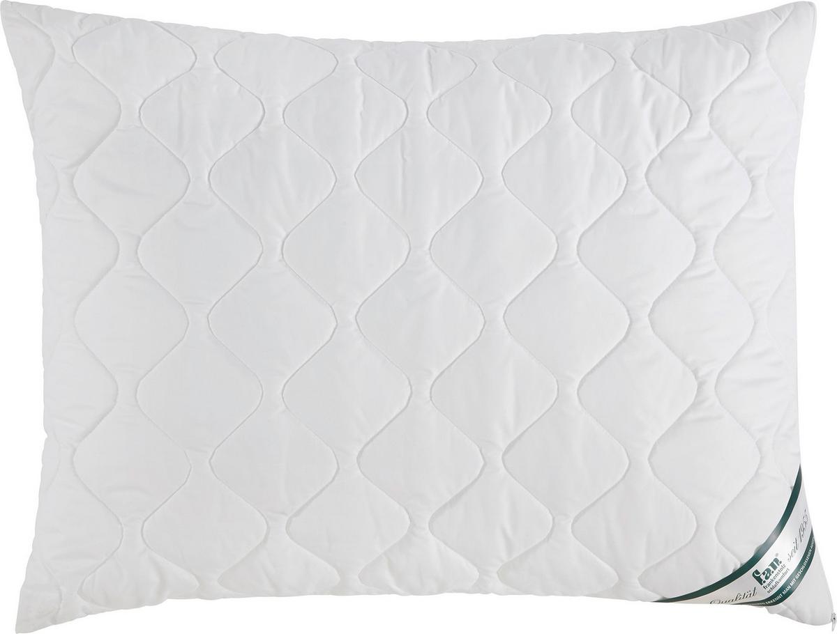 Kopfkissen Kansas 70x90 Cm Faserbällchen - Weiß, KONVENTIONELL, Textil (70/90cm) - FAN