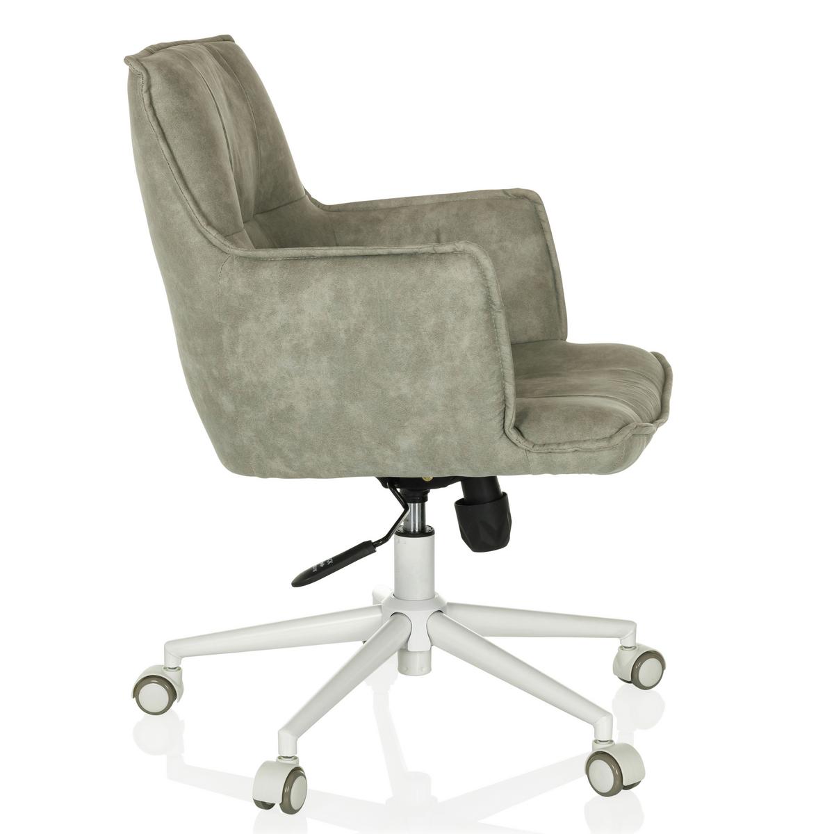 Drehstuhl Grau B: 54 cm - Weiß/Grau, MODERN, Kunststoff/Textil (54/85/70cm) - MID.YOU