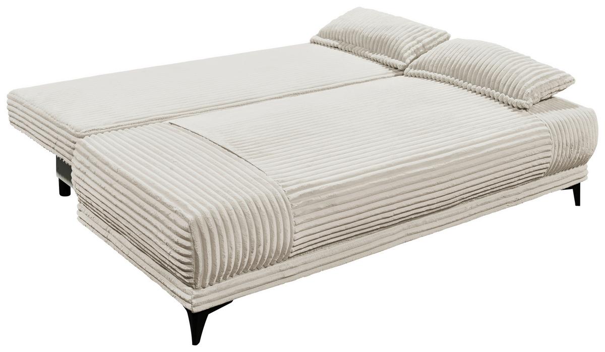 Schlafsofa Sally Hellgrau B: 211 Cm - Hellgrau/Schwarz, KONVENTIONELL, Textil (211/96/105cm) - MID.YOU