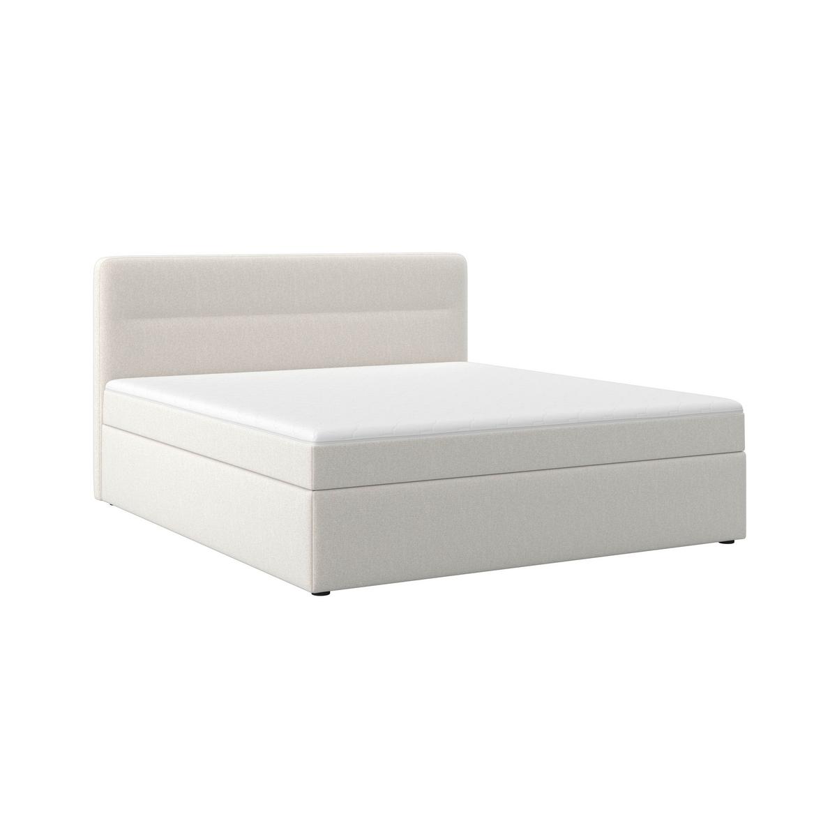 Boxspringová postel MARCO 180x200, béžová - černá/krémová, Moderní, dřevo/textil (180/200cm) - Bessagi