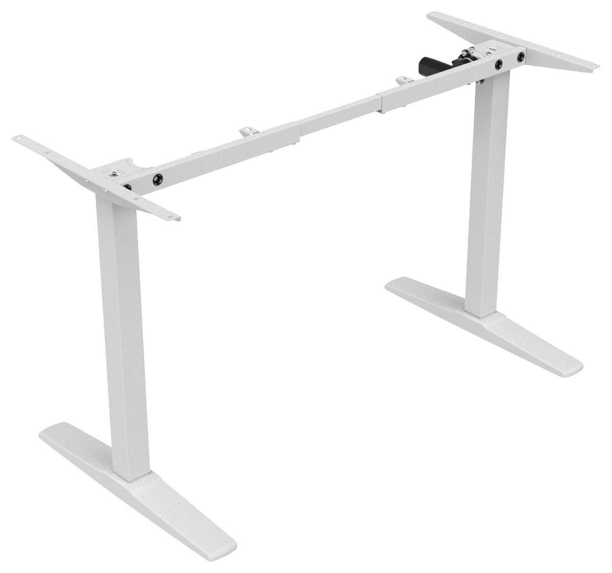 Schreibtisch Höhenverstellbar B: 70 Cm H: 75 Cm Comfort - Walnussfarben/Weiß, MODERN, Holzwerkstoff/Kunststoff (120/75-120/70cm) - MID.YOU