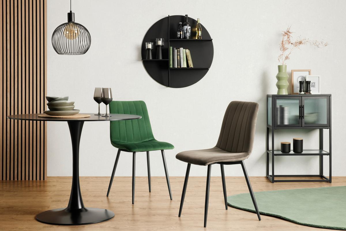 Židle LISA šedá - šedá/antracitová, Lifestyle, kov/textil (45/88/56cm) - Mömax