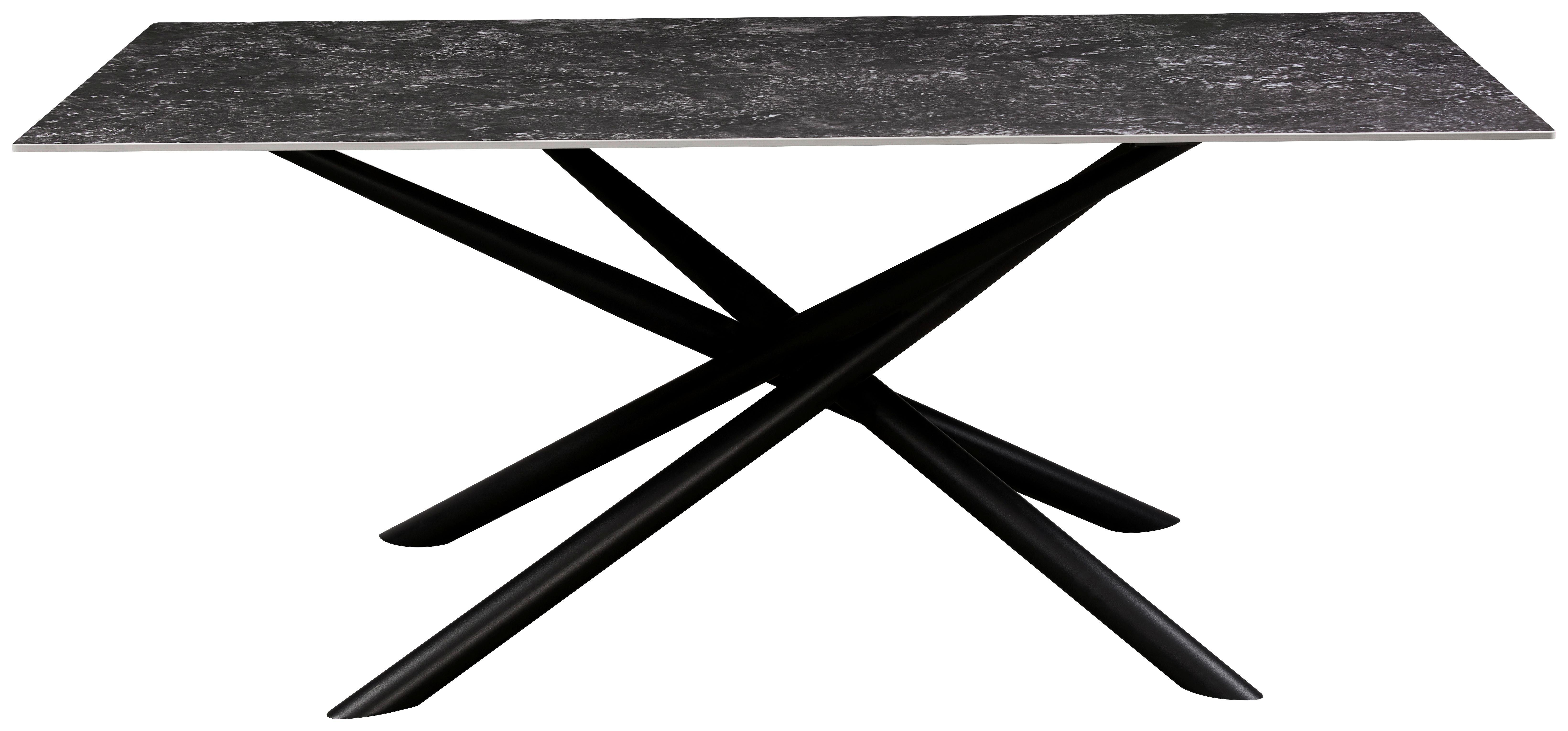 Jídelní stůl DAVID 180x90 - šedá/černá, Moderní, kov/keramika (180/76/90cm) - Mömax