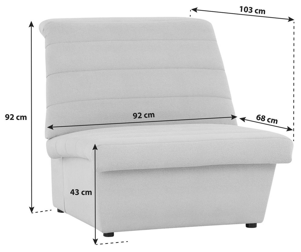 Sessel Looks Viii - Schwarz/Orange, Design, Textil (92/92/103cm) - LOOKS by W.Joop