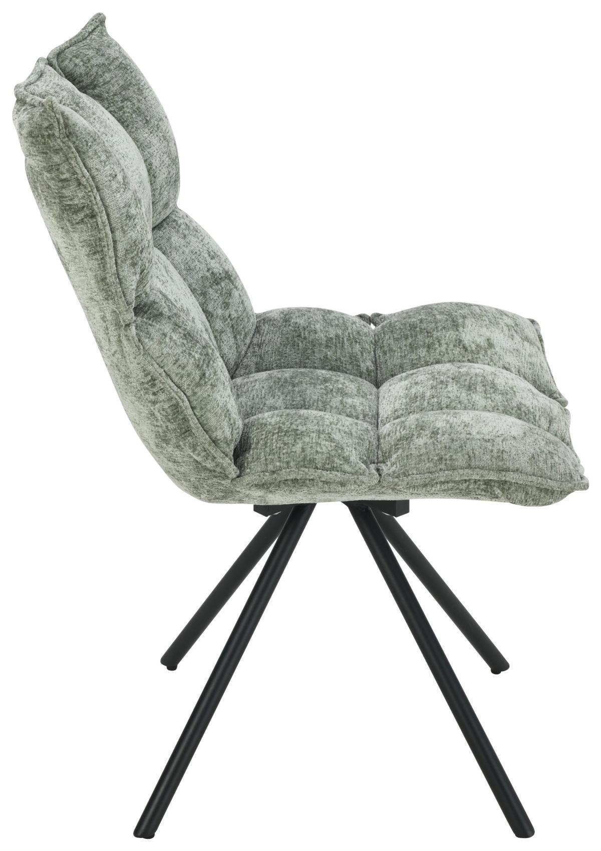 ŽIDLE CARLA - černá/mátově zelená, Trend, kov/dřevo (57/86/66cm) - Mömax