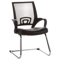 Besucherstuhl Visto Net V Schwarz Bis 110 Kg - Silberfarben/Schwarz, Basics, Kunststoff/Textil (57/98/52cm) - MID.YOU