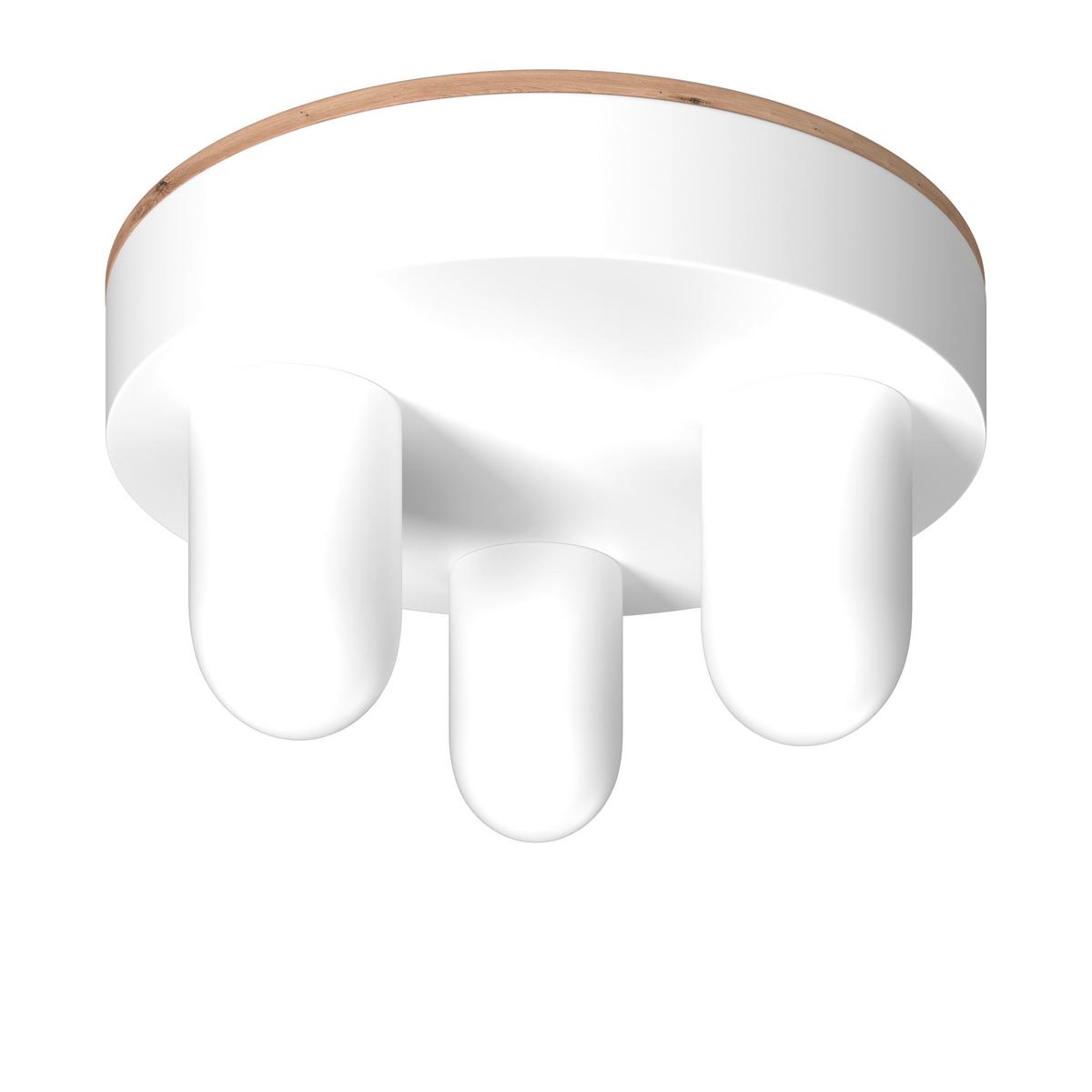 KONFERENČNÝ STOLÍK GABRIELLE - biela/farba duba, Modern, kompozitné drevo (80/80/42cm) - Bessagi Home